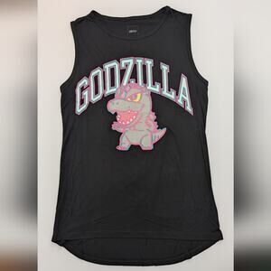 NWOT Women's Godzilla Pastel Black Sleeveless Tank Top Size L Large Muscle T